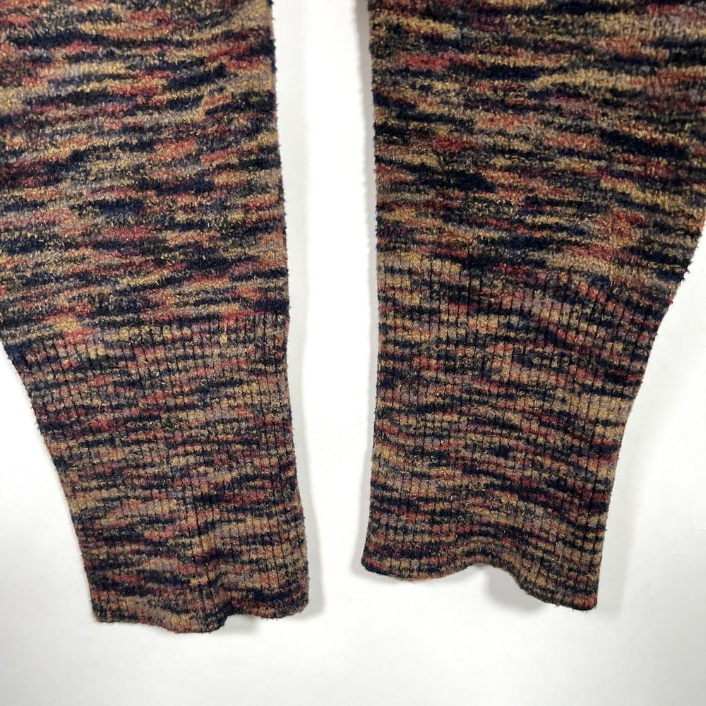 Free People Seamless Legging M Heathered Brown Textured Elastic Waist Pants - Picture 6 of 9